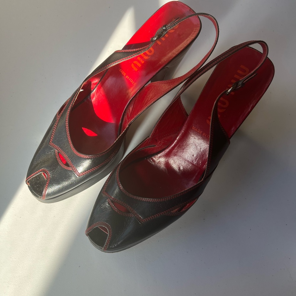 Miu Miu Platforms Black Size Eu41, Us 10-10.5 - image 3